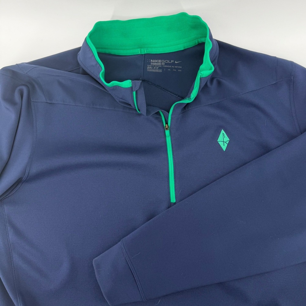 Nike Golf Dri-FIT 1/4 Zip Pullover Men's 2XL Navy Blue 726574-410 Stretch